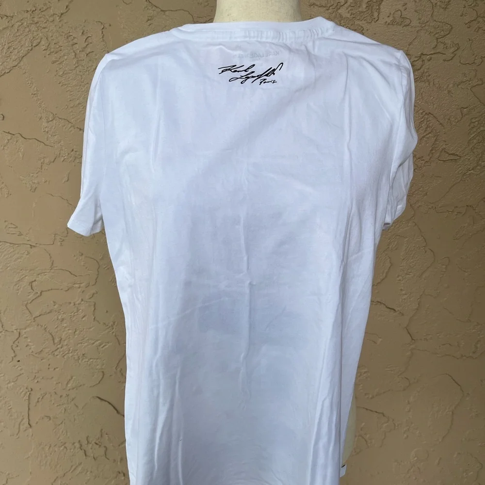 Karl Lagerfeld White Crewneck Tee - Picture 5 of 6